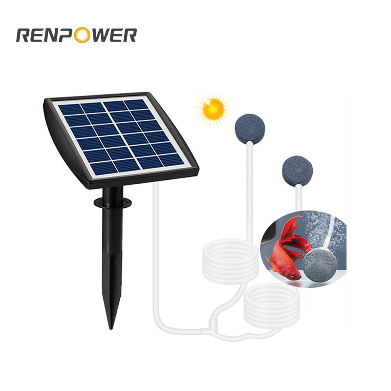 پمپ اکسیژن خورشیدی جدید 2W نوع ذخیره سازی در فضای باز حیاط ماهیگیری در فضای باز دستگاه اکسیژن خانگی کوچک