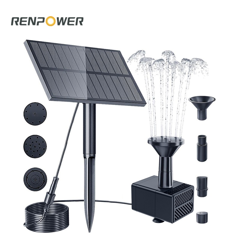 چشمه خورشیدی محبوب 1.5W زمین پلاگین زمین اسپلیت مربع در فضای باز حیاط آب محوطه سازی آب محوطه سازی
