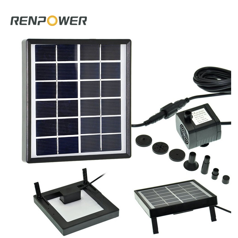 مینیاتور باغ خورشیدی 1.5W DC پمپ چشمه خورشیدی مینیاتور منظره پمپ استخر استخر